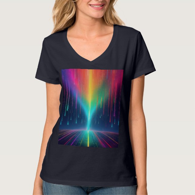 Camiseta Viaje con gota de arcoiris (Anverso)