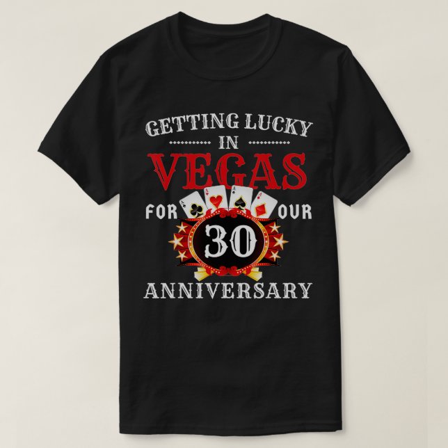 Camiseta Viaje de 30 años de Boda en Las Vegas a 30 años