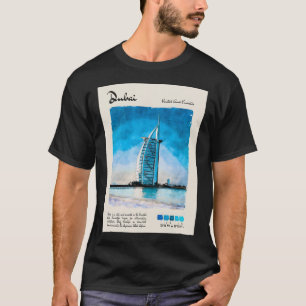 Camiseta Viaje de acuarela de la época de Dubai