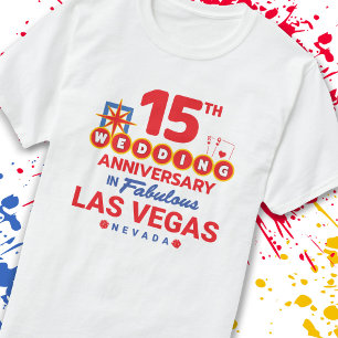 Camiseta Viaje de aniversario de bodas número 15 de parejas