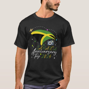 Camiseta Viaje de aniversario de Jamaica 2025 Matrimonio de