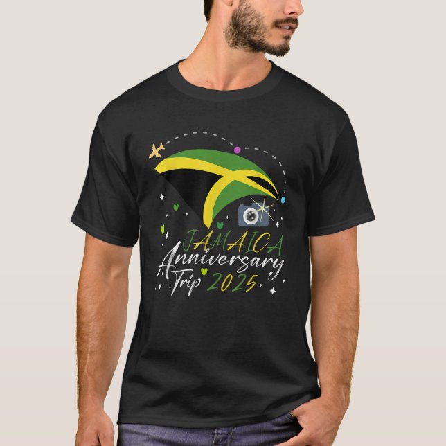 Camiseta Viaje de aniversario de Jamaica 2025 Matrimonio de (Anverso)