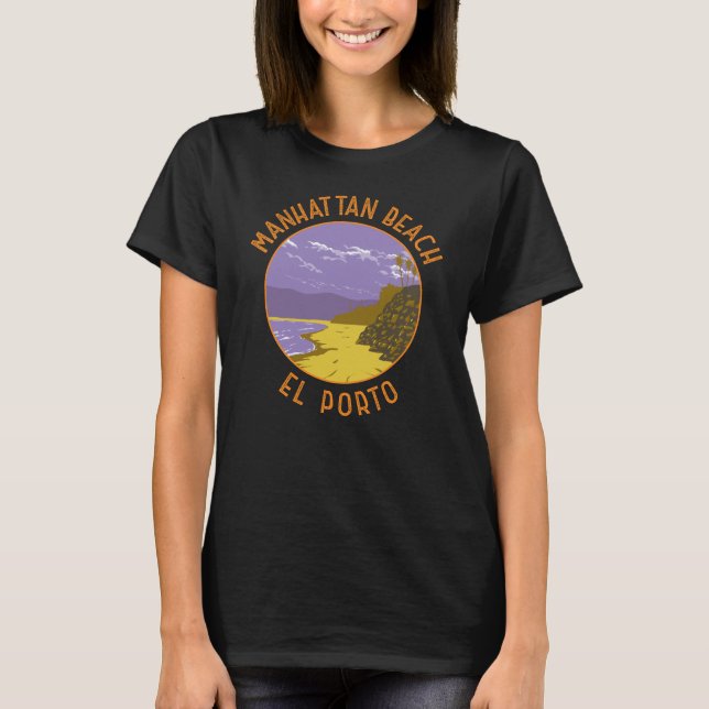 Camiseta Viaje de arte de Manhattan Beach California (Anverso)
