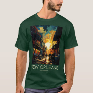 Camiseta Viaje de arte pop de Nueva Orleans Louisiana