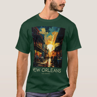 Camiseta Viaje de arte pop de Nueva Orleans Louisiana