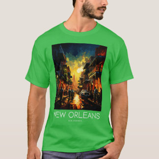 Camiseta Viaje de arte pop de Nueva Orleans Louisiana