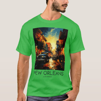 Camiseta Viaje de arte pop de Nueva Orleans Louisiana
