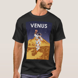 Camiseta Viaje de astronauta de fútbol vintage de Venus