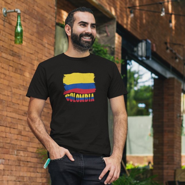 Camiseta Viaje de bandera nacional de Colombia (Colombia National Flag Travel T-Shirt)