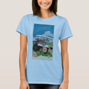 Camiseta Viaje de Bermudas Vintage Ilustration T-Shirt