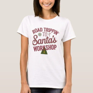 Camiseta Viaje de camino al taller de Santa Claus