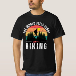 Camiseta Viaje de camping de montaña Black Vintage Retro
