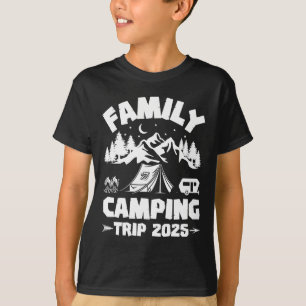Camiseta Viaje de camping familiar 2025 con equipo de veran