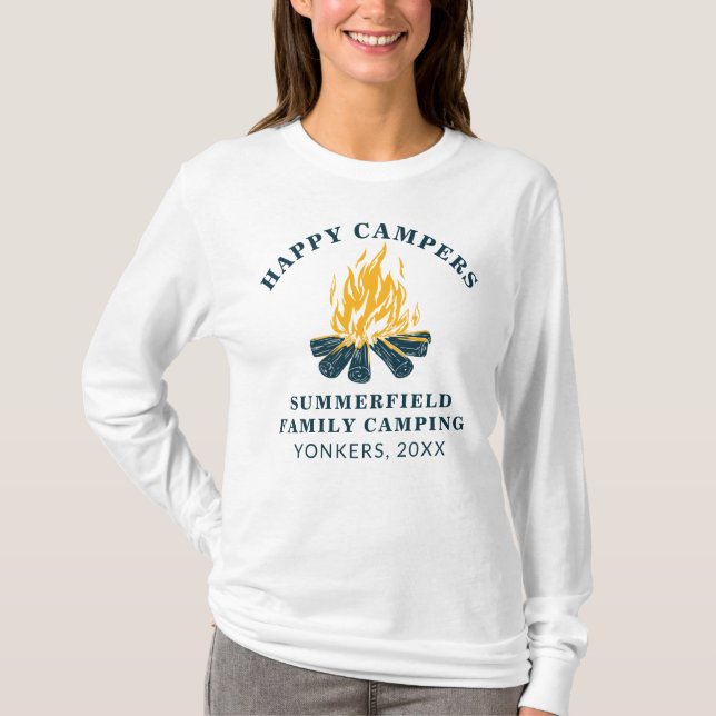 Camiseta Viaje de camping familiar coincidiendo con campeon (Anverso)
