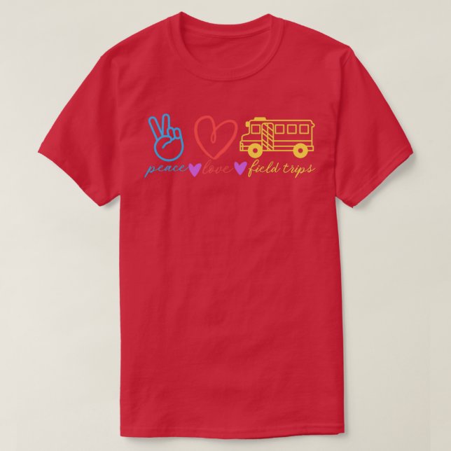 Camiseta viaje de campo de amor por la paz excursión divert (Diseño del anverso)