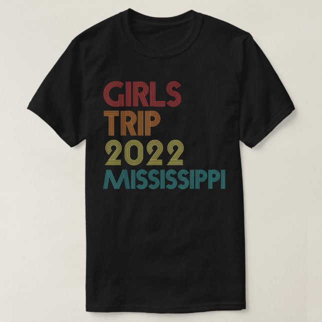 Camiseta Viaje de chicas 2022 en Mississippi Vint (Diseño del anverso)