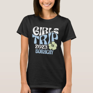 Camiseta Viaje de chicas 2023 Boracay Beach Destino Retro G
