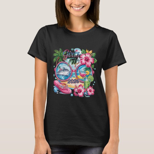 Camiseta Viaje de chicas 2026 Vacaciones Bestie Vacati (Anverso)