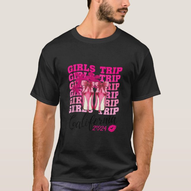 Camiseta Viaje de chicas a California 2024 Cumpleaños de la (Anverso)