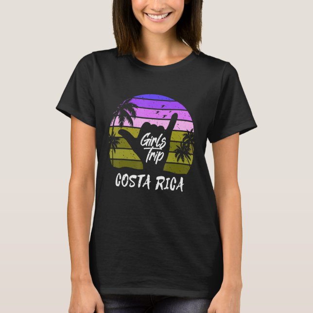 Camiseta Viaje de chicas a Costa Rica en pareja con surfist (Anverso)