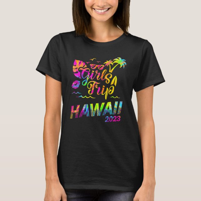 Camiseta Viaje de chicas a Hawái 2023 Ave de fin de semana  (Anverso)