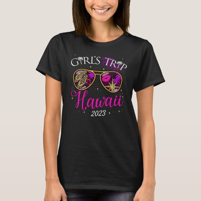 Camiseta Viaje De chicas A Hawái 2023 Para Vacaciones De Fi (Anverso)