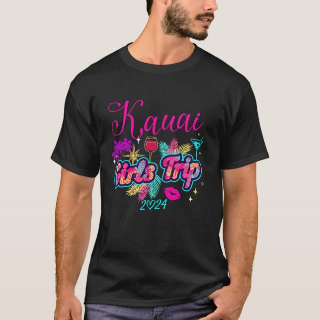 Camiseta Viaje de chicas a Hawái 2024 Nacimiento vacacional (Anverso)