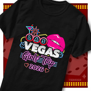 Camiseta Viaje de chicas a Las Vegas 2026 Señal de Casino d