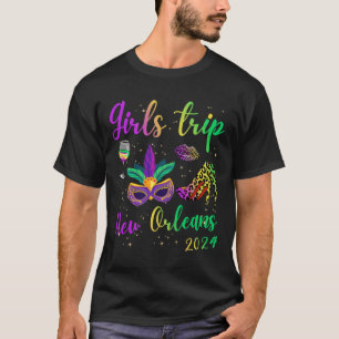 Camiseta Viaje de chicas a New Orleans 2024 Máscara de Mard