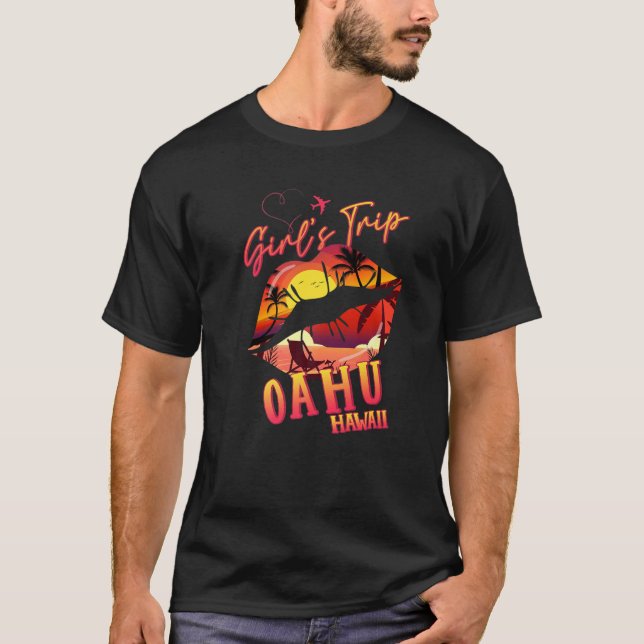 Camiseta Viaje de chicas a Oahu - Hawái 2022 Vacaciones lev (Anverso)