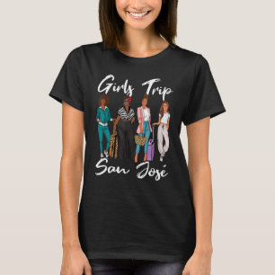 Camiseta Viaje de chicas a San José por vacaciones de negro