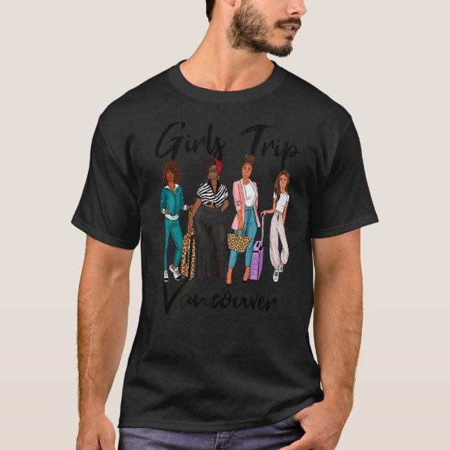 Camiseta Viaje de chicas a Vancouver por Melanin Afro Black (Anverso)
