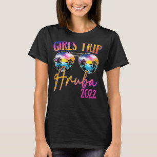 Camiseta Viaje de chicas Aruba 2022 Gafas de sol Verano coi