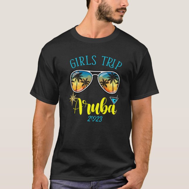Camiseta Viaje De chicas Aruba 2023 Para Fin De Semana De L (Anverso)