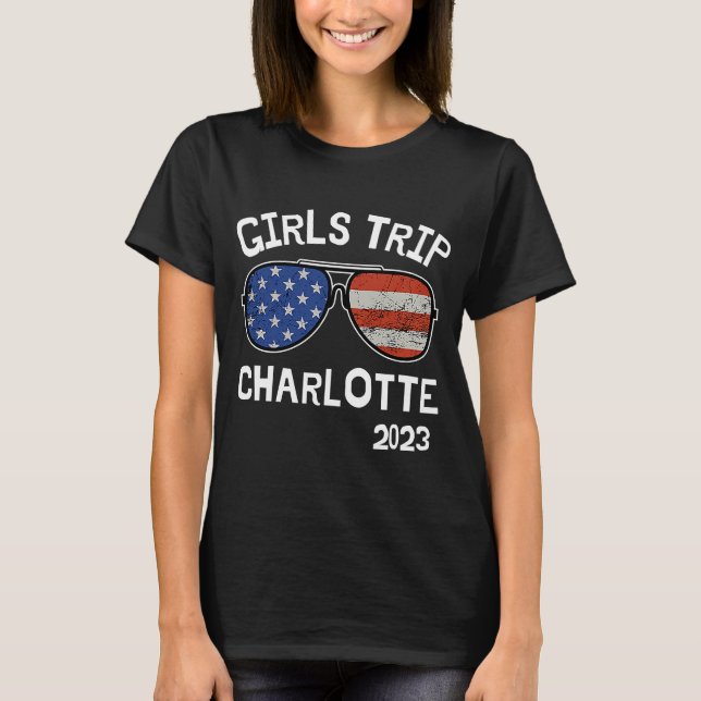 Camiseta Viaje de chicas Charlotte 2023 Damas de vacaciones (Anverso)