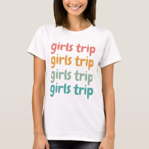 Camiseta Viaje de chicas Chicas retro lindo fin de semana d