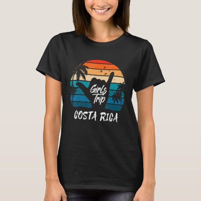 Camiseta Viaje de Chicas de Costa Rica a la altura del surf (Anverso)