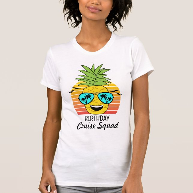 Camiseta Viaje de Chicas de la brigada de cruceros Birday (Anverso)