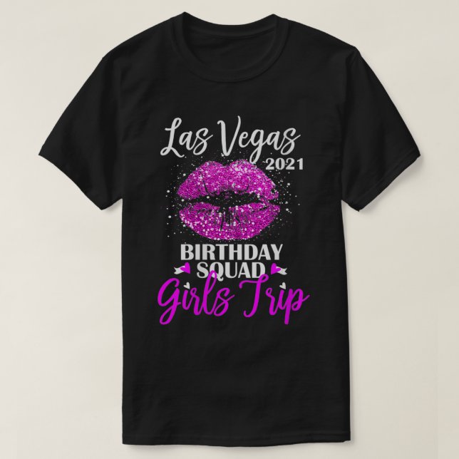 Camiseta Viaje de Chicas de Las Vegas 2021 Vacaciones Lip R (Diseño del anverso)