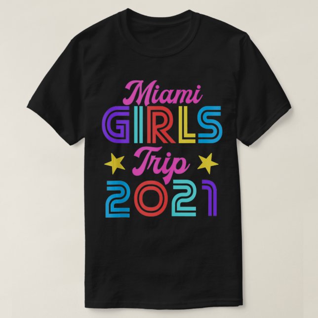 Camiseta Viaje de Chicas de Miami 2021 a la Bachelorette (Diseño del anverso)