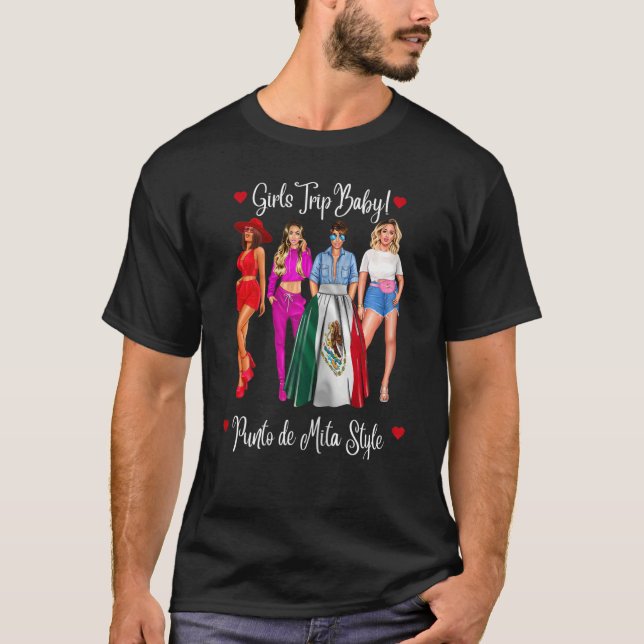 Camiseta Viaje de Chicas de Mujeres a Punta De Mita Latina  (Anverso)