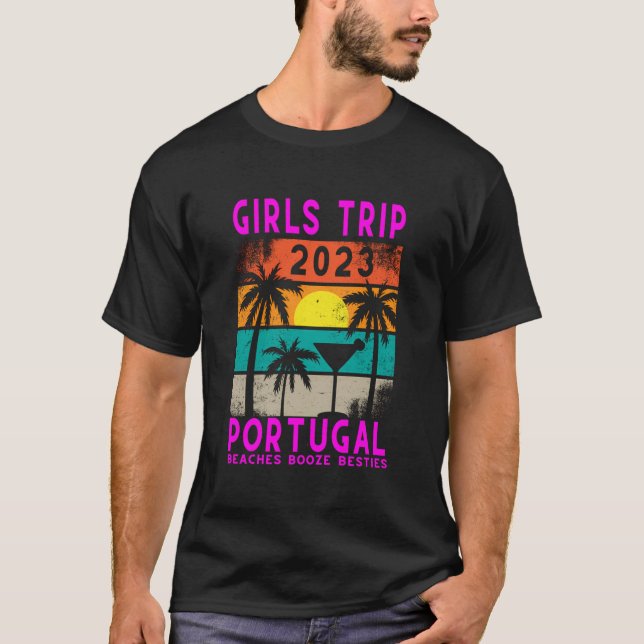 Camiseta Viaje de Chicas de Portugal 2023 mujeres estudiant (Anverso)