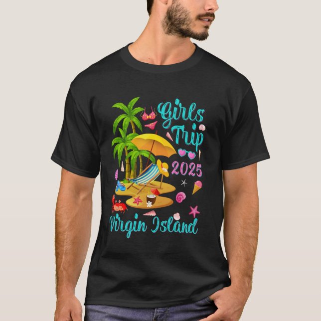 Camiseta Viaje de Chicas de vacaciones de verano en las Isl (Anverso)