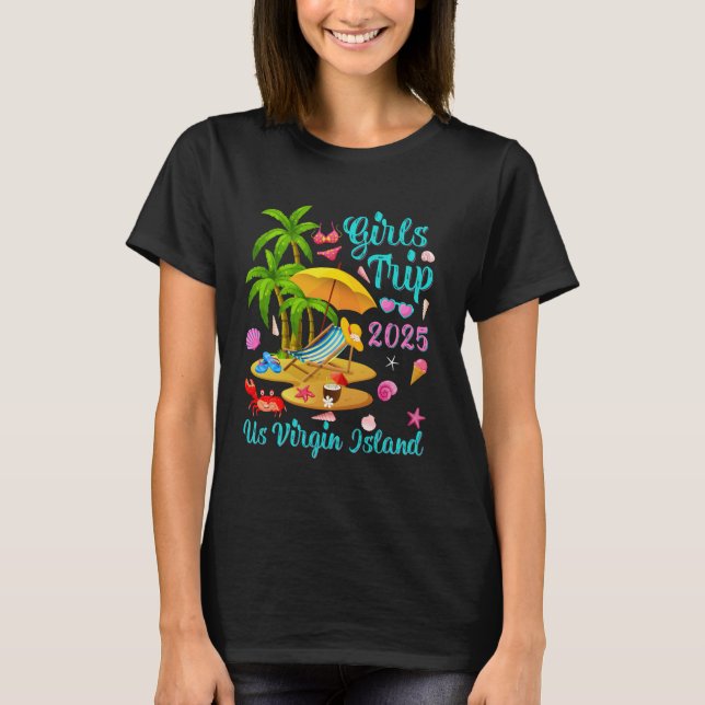 Camiseta Viaje de Chicas de vacaciones de verano en las Isl (Anverso)