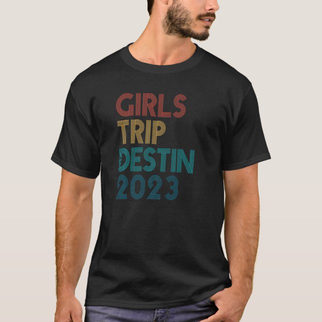 Camiseta Viaje de chicas Destin 2023 Chicas Fin de semana V (Anverso)