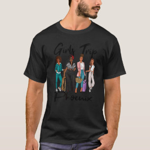 Camiseta Viaje De chicas Fénix Para Vacaciones De Melanin A
