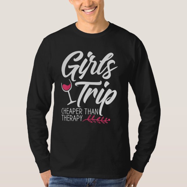 Camiseta Viaje De chicas Más Barato Que Un Fiesta Divertido (Anverso)
