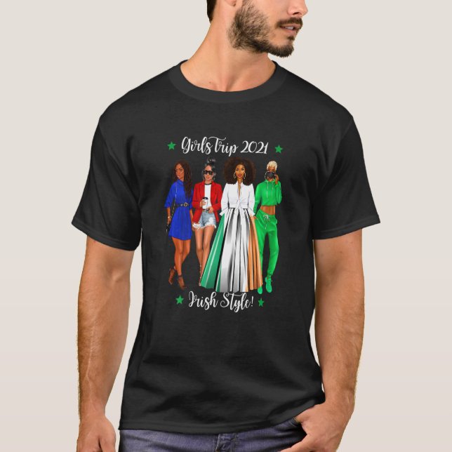 Camiseta Viaje de chicas mujeres Vacaciones irlandesas Muje (Anverso)