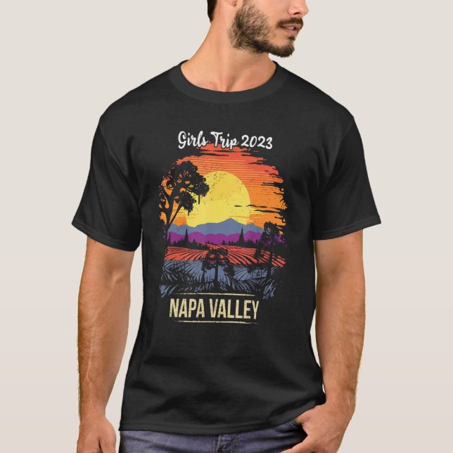 Camiseta Viaje de chicas Napa Valley 2023 Viñetería Retro d (Anverso)
