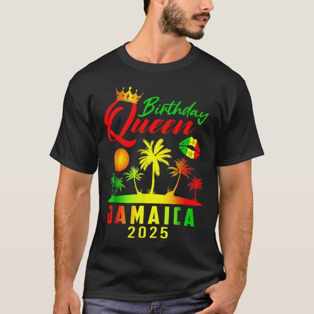 Camiseta Viaje de Chicas Reina Jamaica 2025 a Fiesta (Anverso)